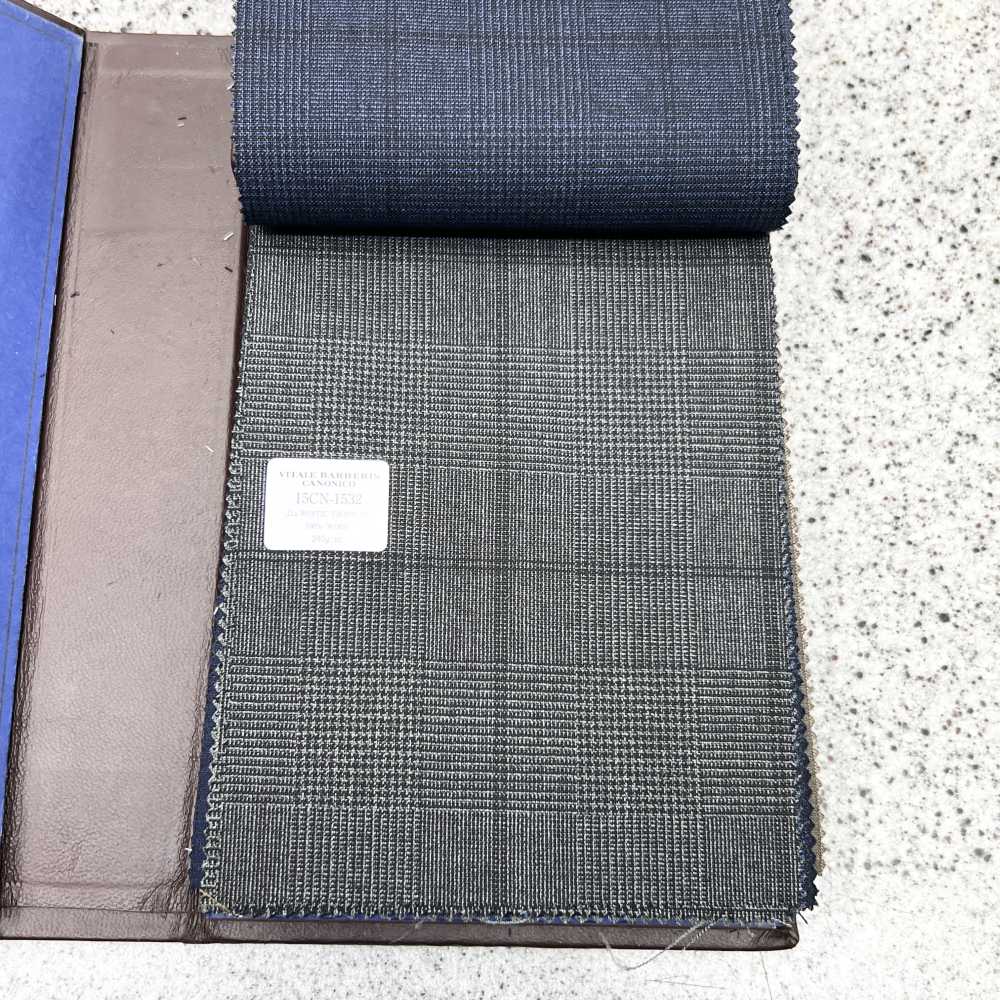 15CN1532 CANONIC カノニコ 21μ RUSTIC TROPICAL ダークグレー グレンチェック[生地] CANONICO(カノニコ)
