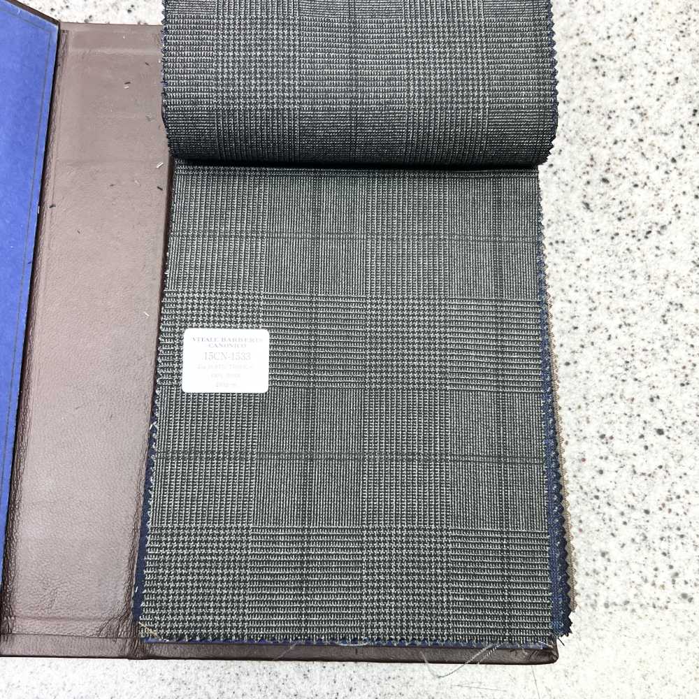 15CN1533 CANONIC カノニコ 21μ RUSTIC TROPICAL グレー グレンチェック[生地] CANONICO(カノニコ)