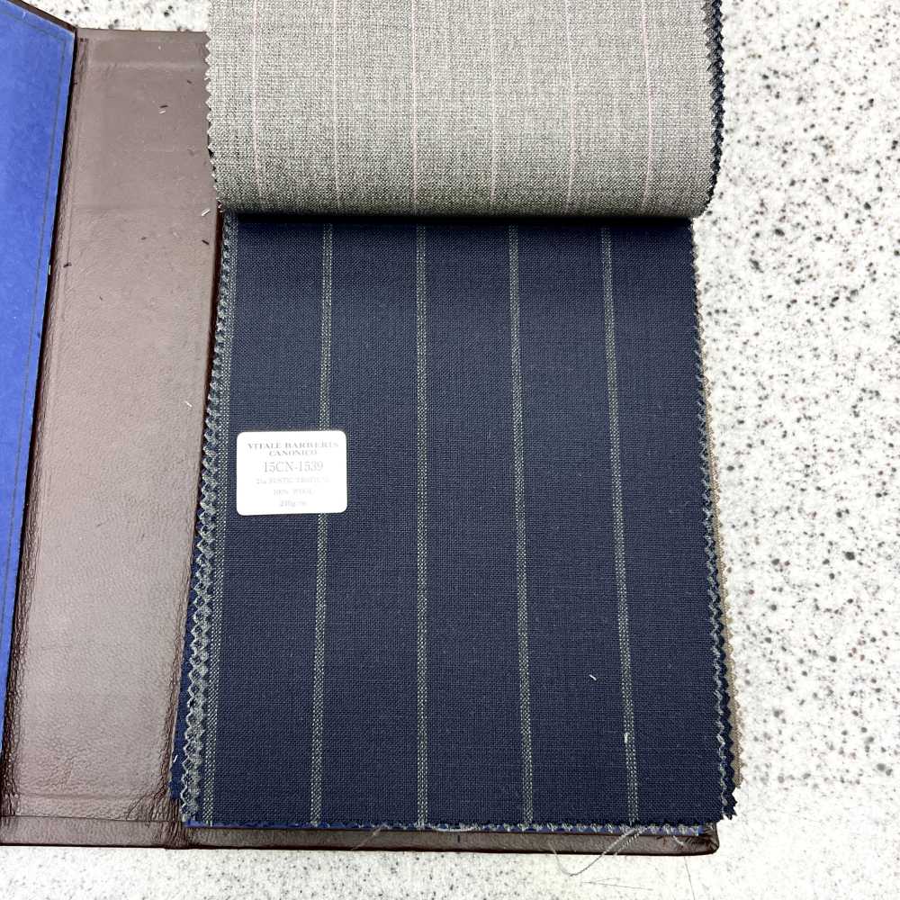 15CN1539 CANONIC カノニコ 21μ RUSTIC TROPICAL チョークストライプ 紺[生地] CANONICO(カノニコ)