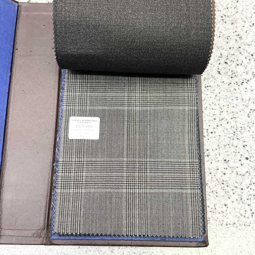 15CN1595 CANONIC カノニコ 21μ RUSTIC TROPICAL グレンチェック グレー[生地] CANONICO(カノニコ)