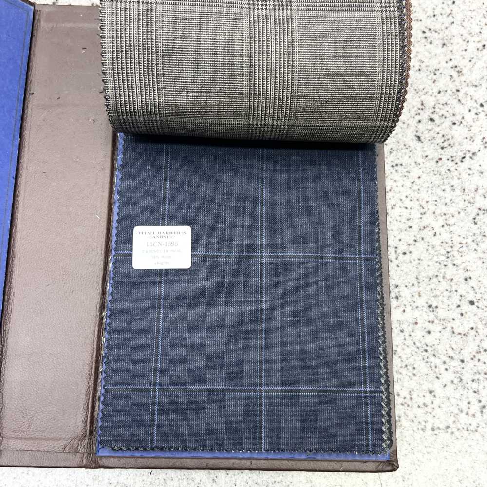 15CN1596 CANONIC カノニコ 21μ RUSTIC TROPICAL ダブルラインチェック[生地] CANONICO(カノニコ)