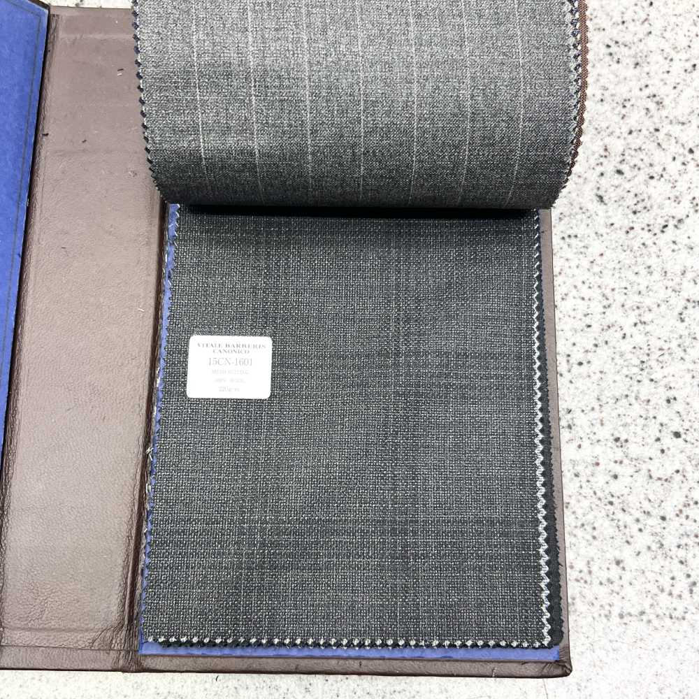 15CN1601 CANONIC カノニコ MESH SUITING(耳なし) グレンチェック ダークグレー[生地] CANONICO(カノニコ)