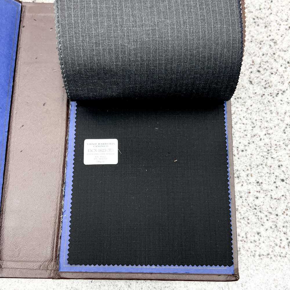 15CN1623 CANONIC カノニコ SUPER FINE CAPE MOHAIR 黒 無地[生地] CANONICO(カノニコ)