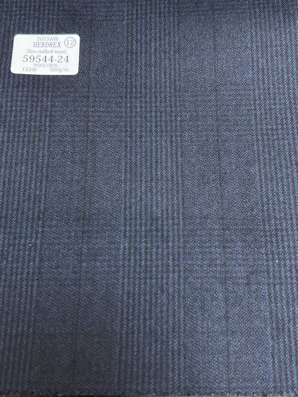59544-24 25AW HERDREX 【Siro-milled wool】 サイロミルドウール 紺  グレンチェック[生地] 国島株式会社