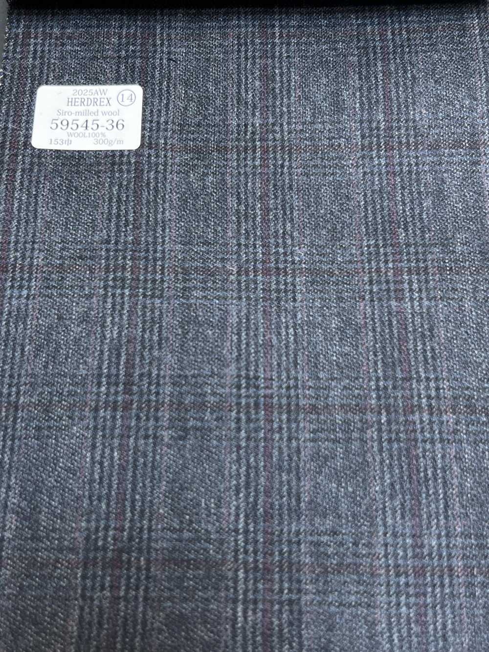 59545-36 25AW HERDREX 【Siro-milled wool】 サイロミルドウール グレー  グレンチェック[生地] 国島株式会社