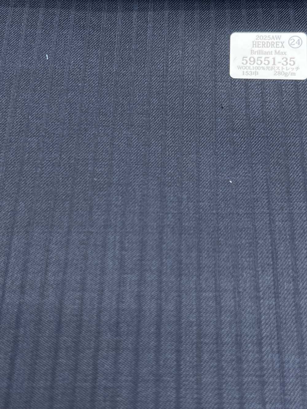 59551-35 25AW HERDREX 【Brilliant Max】 ブリリアントマックス ネイビー シャドーストライプ[生地] 国島株式会社