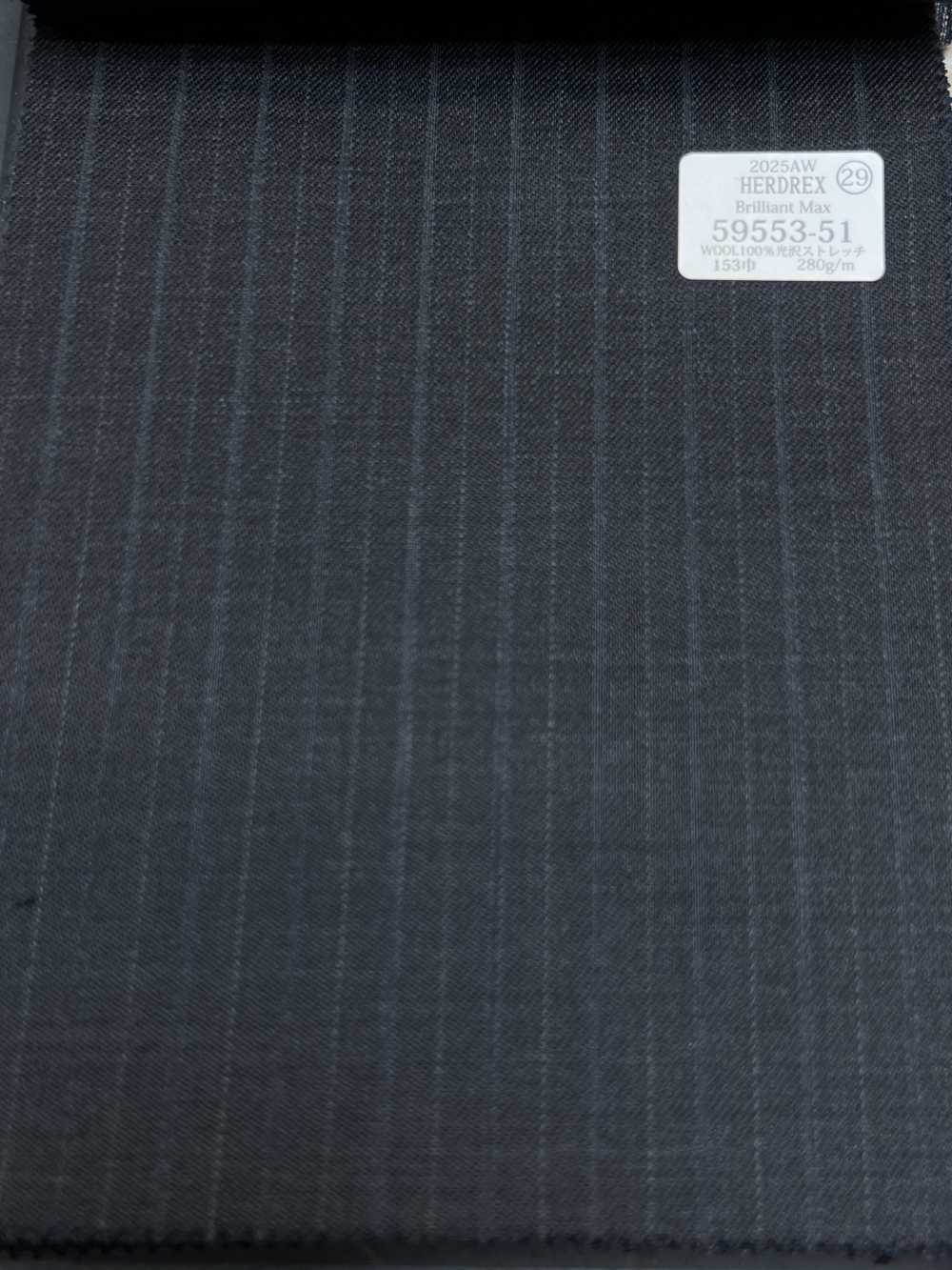 59553-51 25AW HERDREX 【Brilliant Max】 ブリリアントマックス チャコールグレー オルタネイトストライプ[生地] 国島株式会社