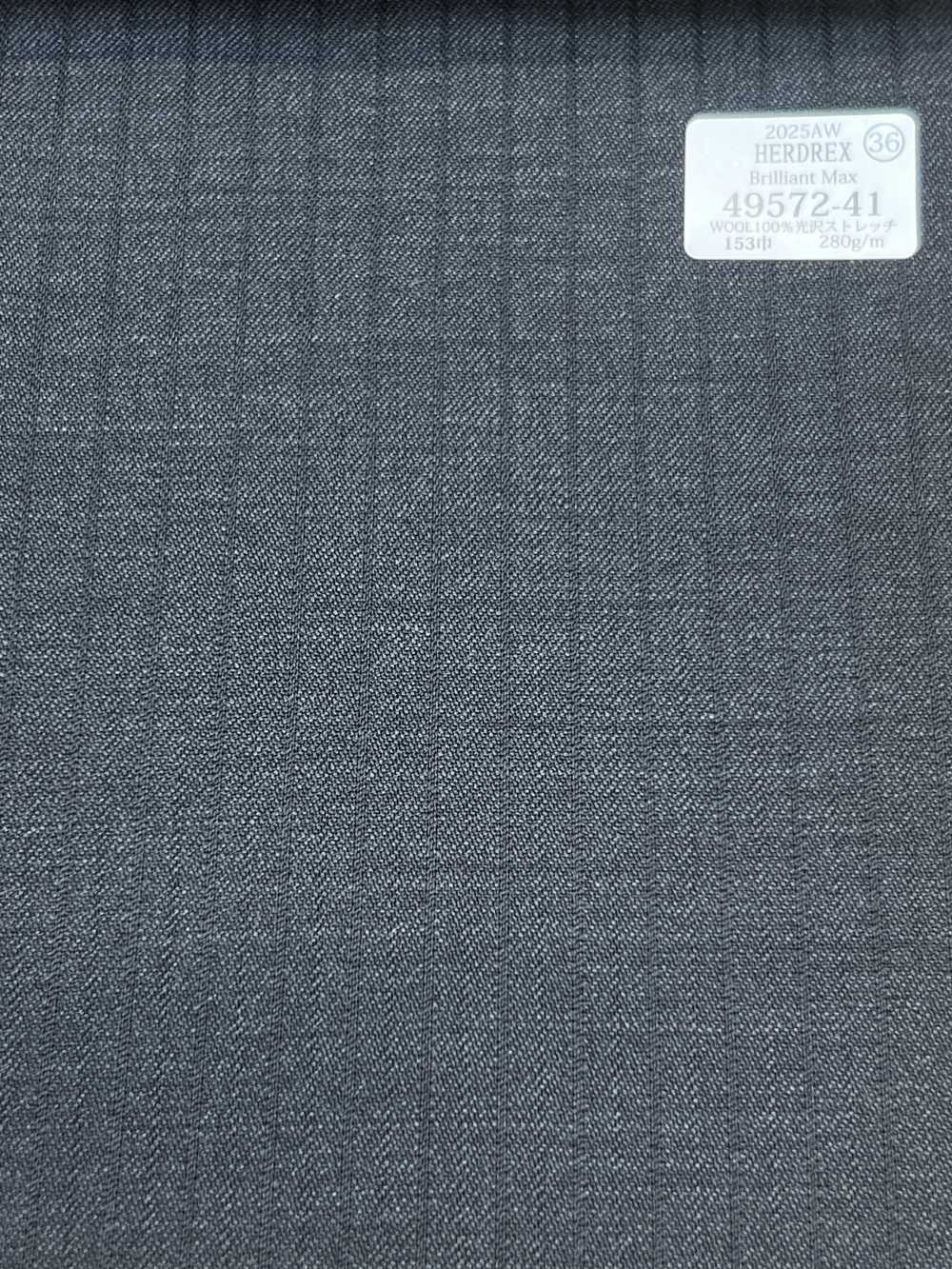 49572-41 25AW HERDREX 【Brilliant Max】 ブリリアントマックス チャコールグレー シャドーストライプ[生地] 国島株式会社
