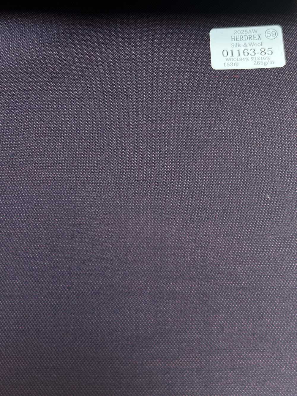 01163-85 25AW HERDREX 【Silk ＆ Wool】 シルクアンドウール パープル 無地[生地] 国島株式会社
