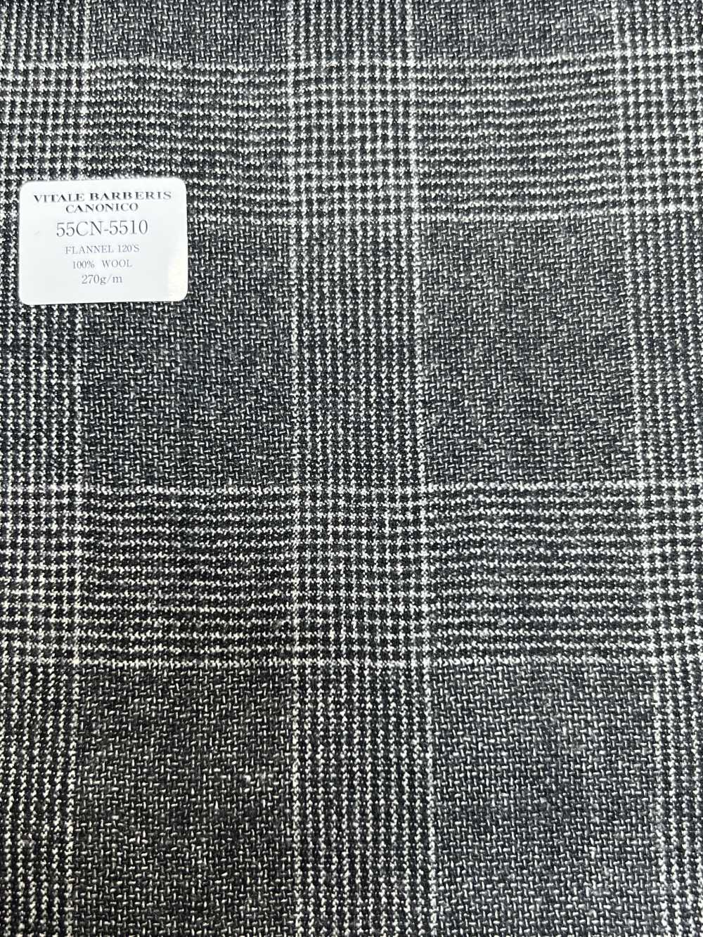 55CN5510 CANONICO(カノニコ) FLANNEL 120’S グレー グレンチェック[生地] CANONICO(カノニコ)
