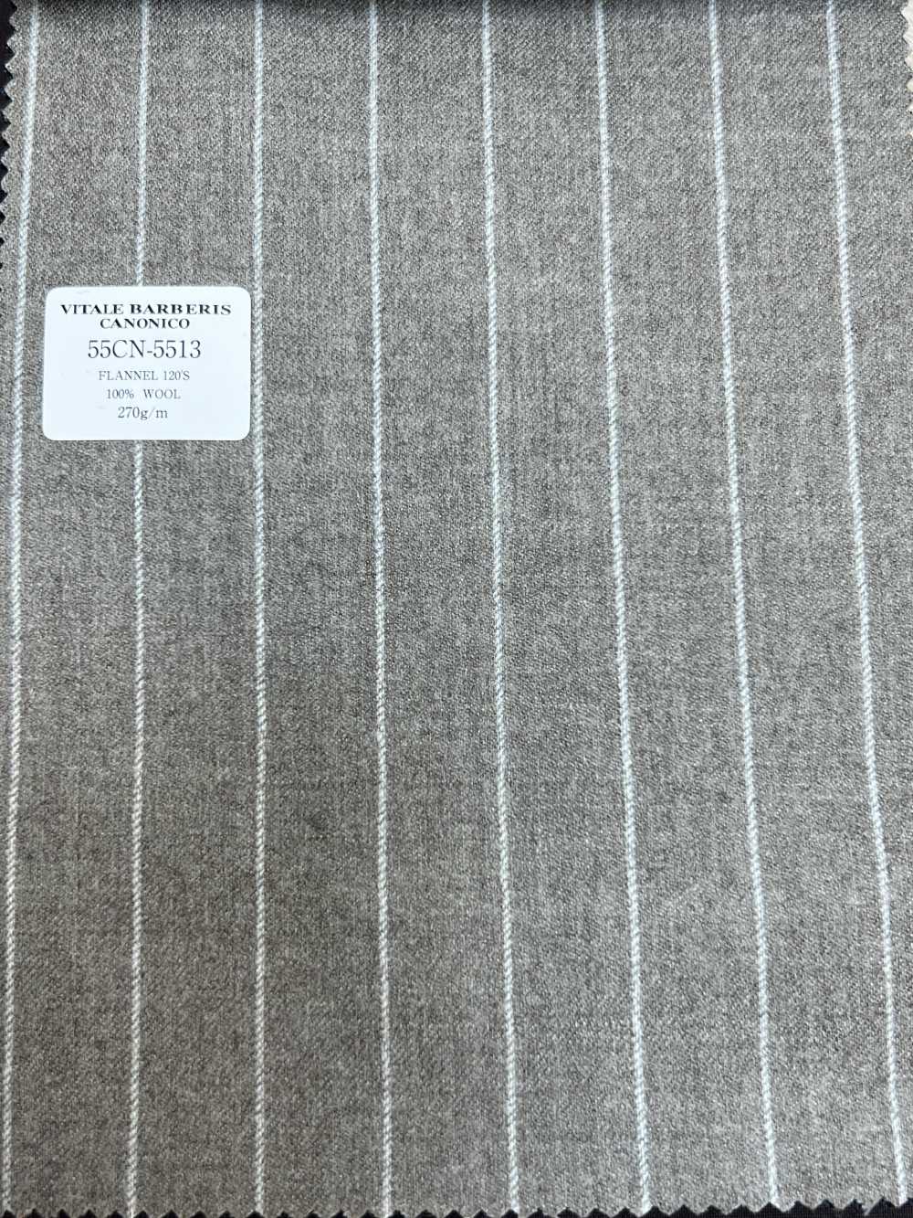 55CN5513 CANONICO(カノニコ) FLANNEL 120’S ベージュ ストライプ[生地] CANONICO(カノニコ)