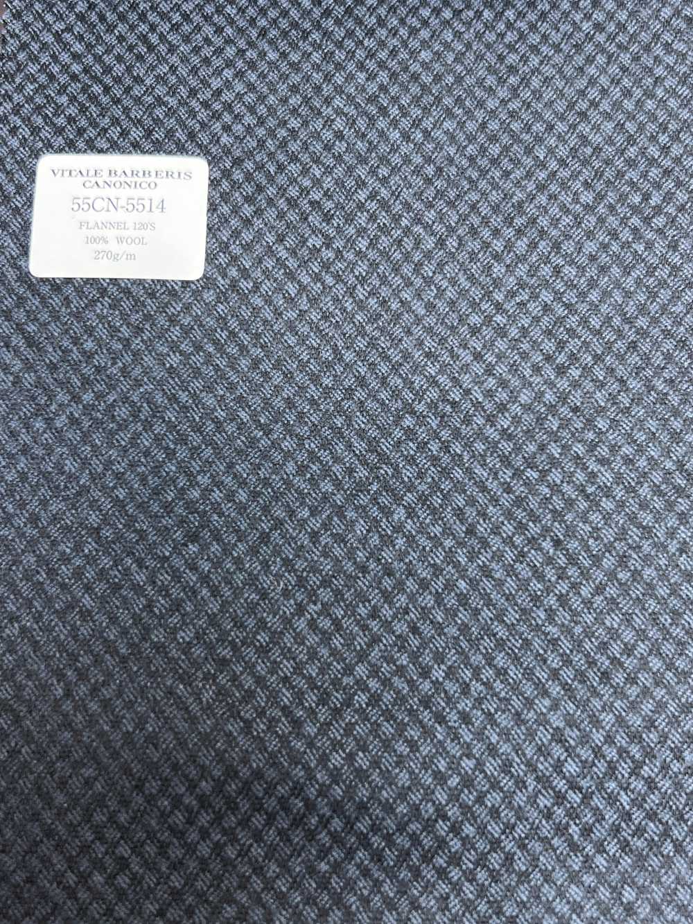 55CN5514 CANONICO(カノニコ) FLANNEL 120’S ネイビー バーズアイ[生地] CANONICO(カノニコ)