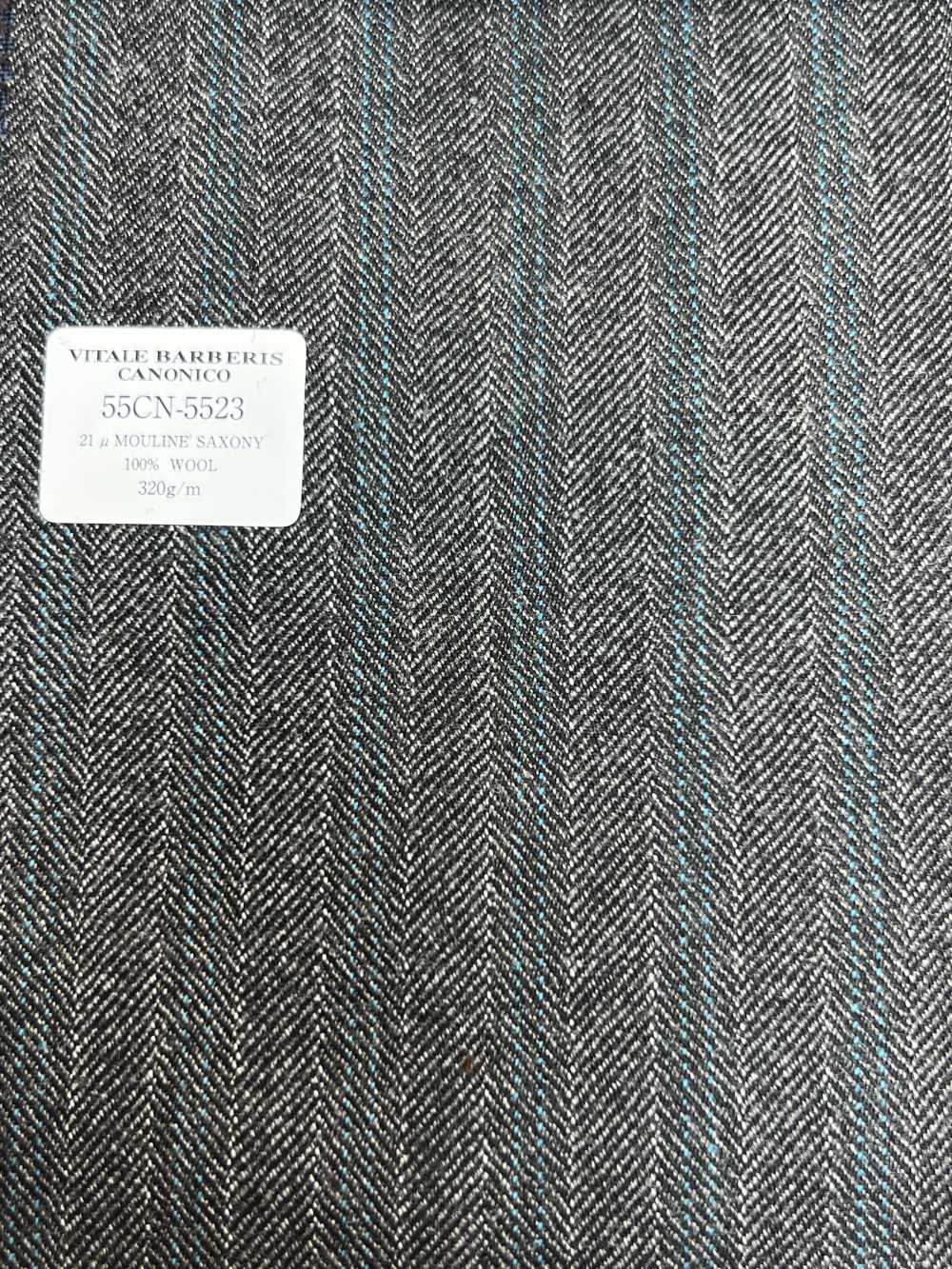 55CN5523 CANONICO(カノニコ) 21μ MOULINE' SAXONY グレー オルタネイトストライプ[生地] CANONICO(カノニコ)