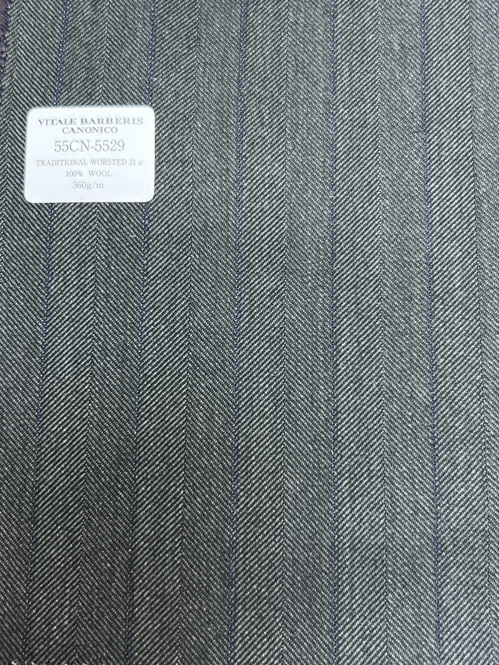 55CN5529 CANONICO(カノニコ) TRADITIONAL WORSTED 21μ ダークグリーン ストライプ[生地] CANONICO(カノニコ)