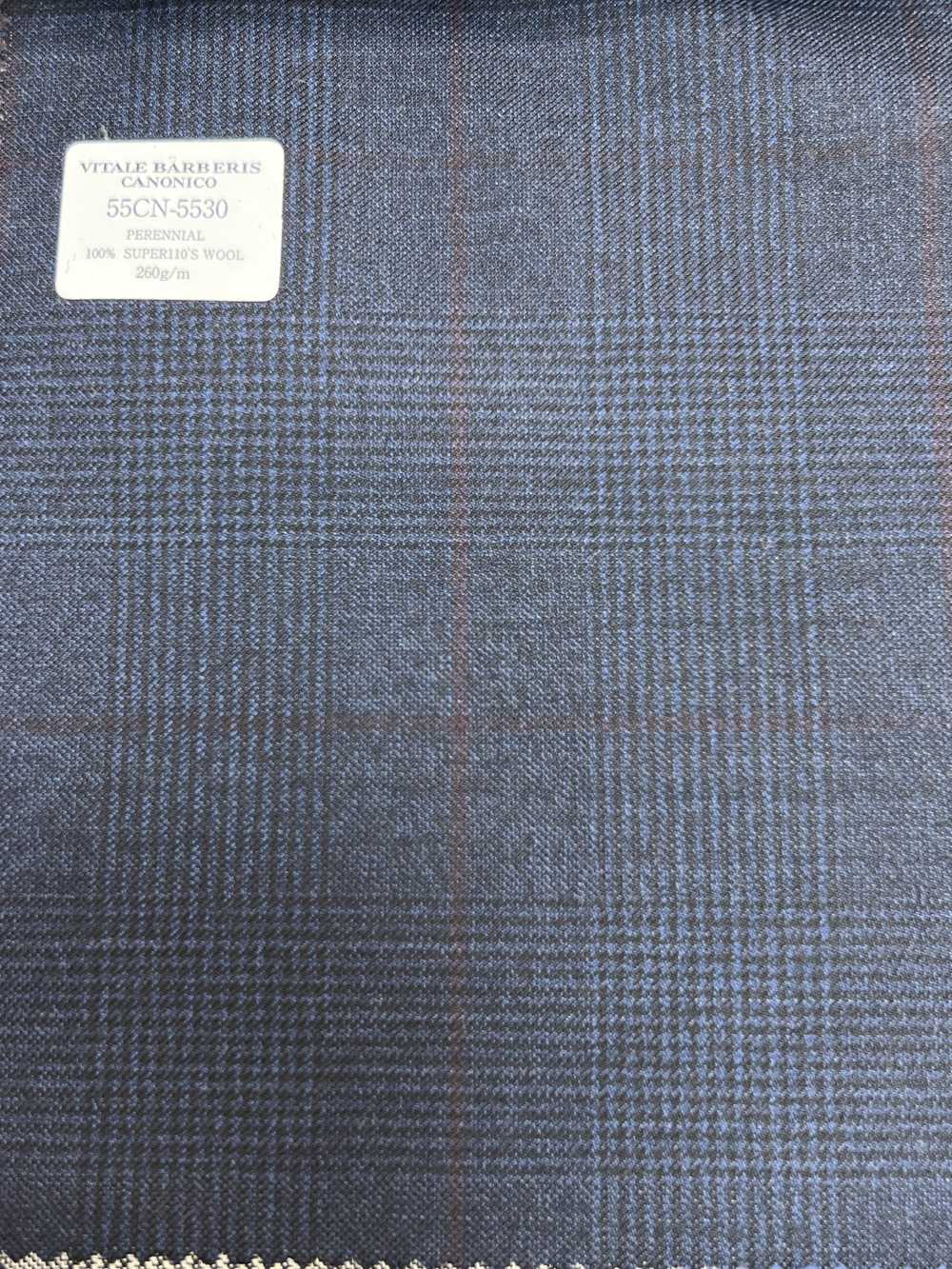 55CN5530 CANONICO(カノニコ) PERENNIAL SUPER110'S ネイビーXワイン グレンチェック[生地] CANONICO(カノニコ)