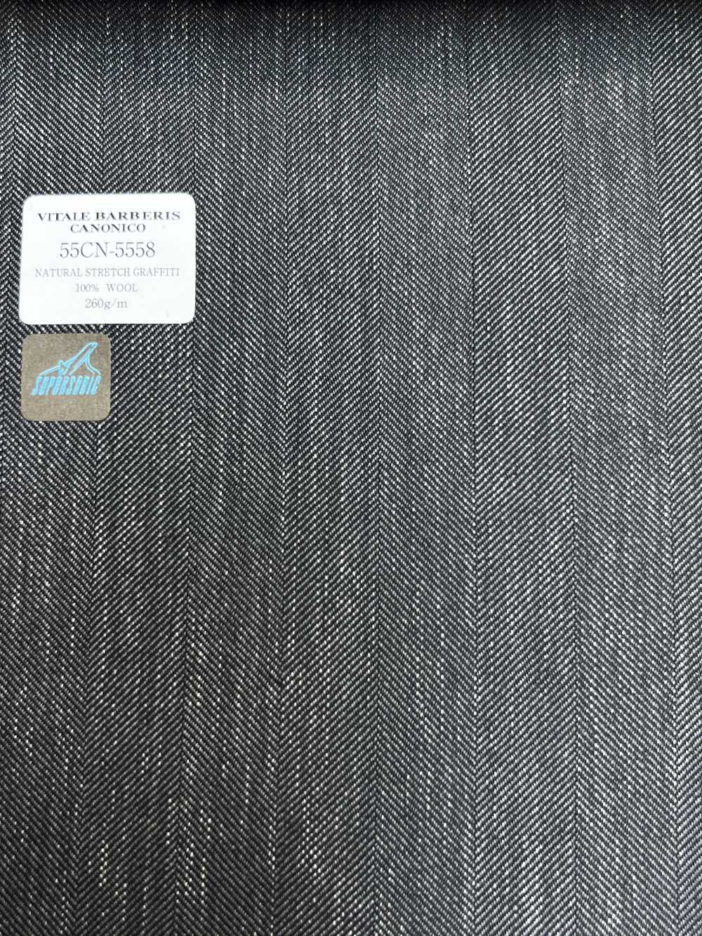 55CN5558 CANONICO(カノニコ) NATURAL STRETCH GRAFFITTI グレー メランジ調[生地] CANONICO(カノニコ)
