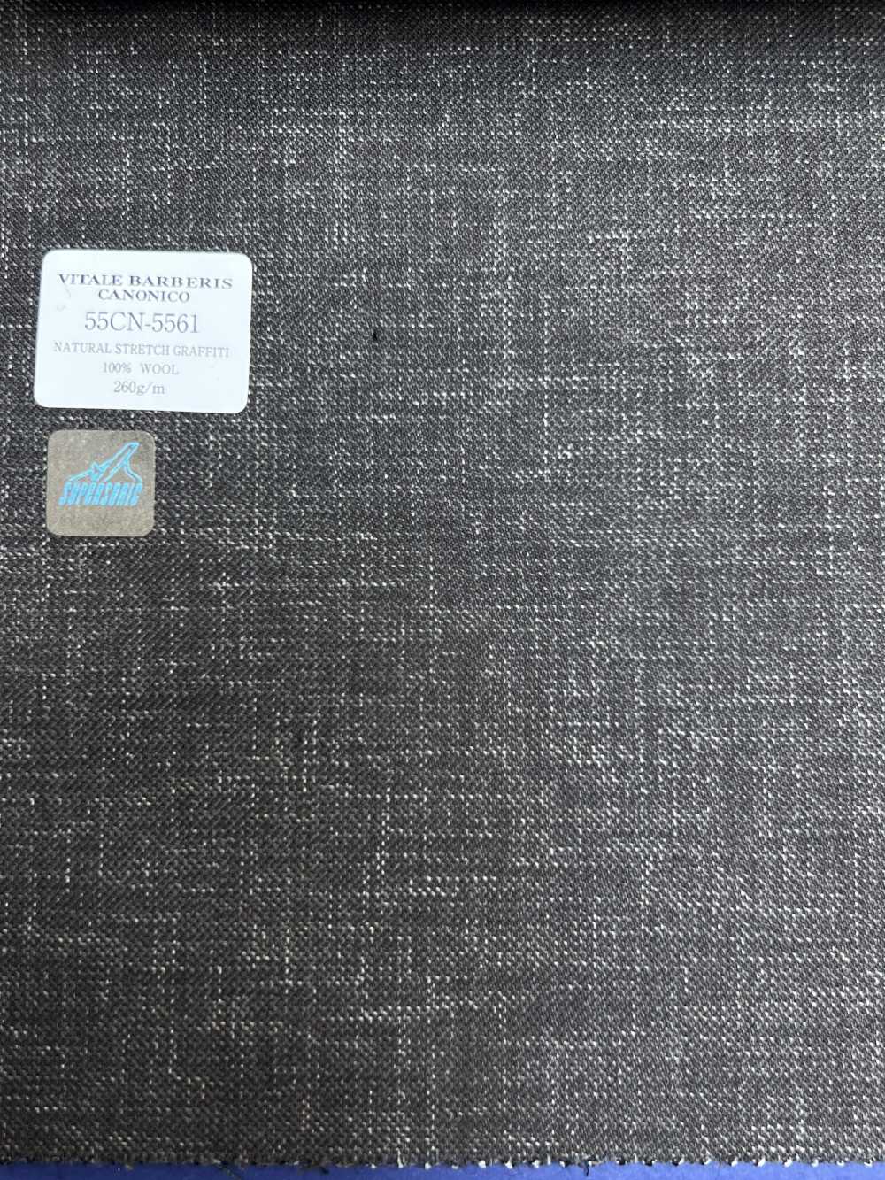 55CN5561 CANONICO(カノニコ) NATURAL STRETCH GRAFFITTI ブラウン メランジ調[生地] CANONICO(カノニコ)