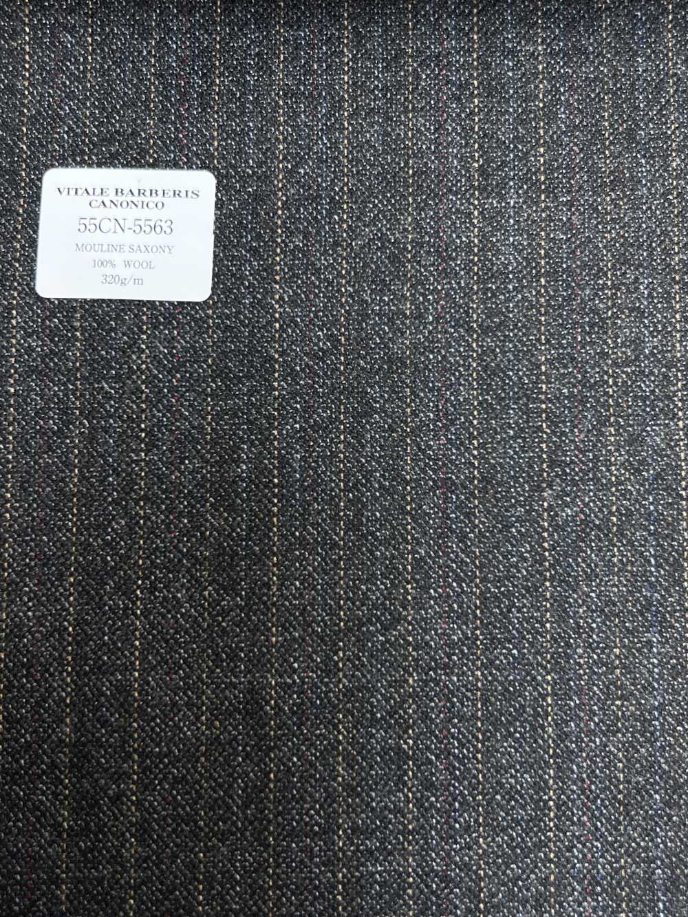 55CN5563 CANONICO(カノニコ) MOULINE' SAXONY グレー ストライプ[生地] CANONICO(カノニコ)