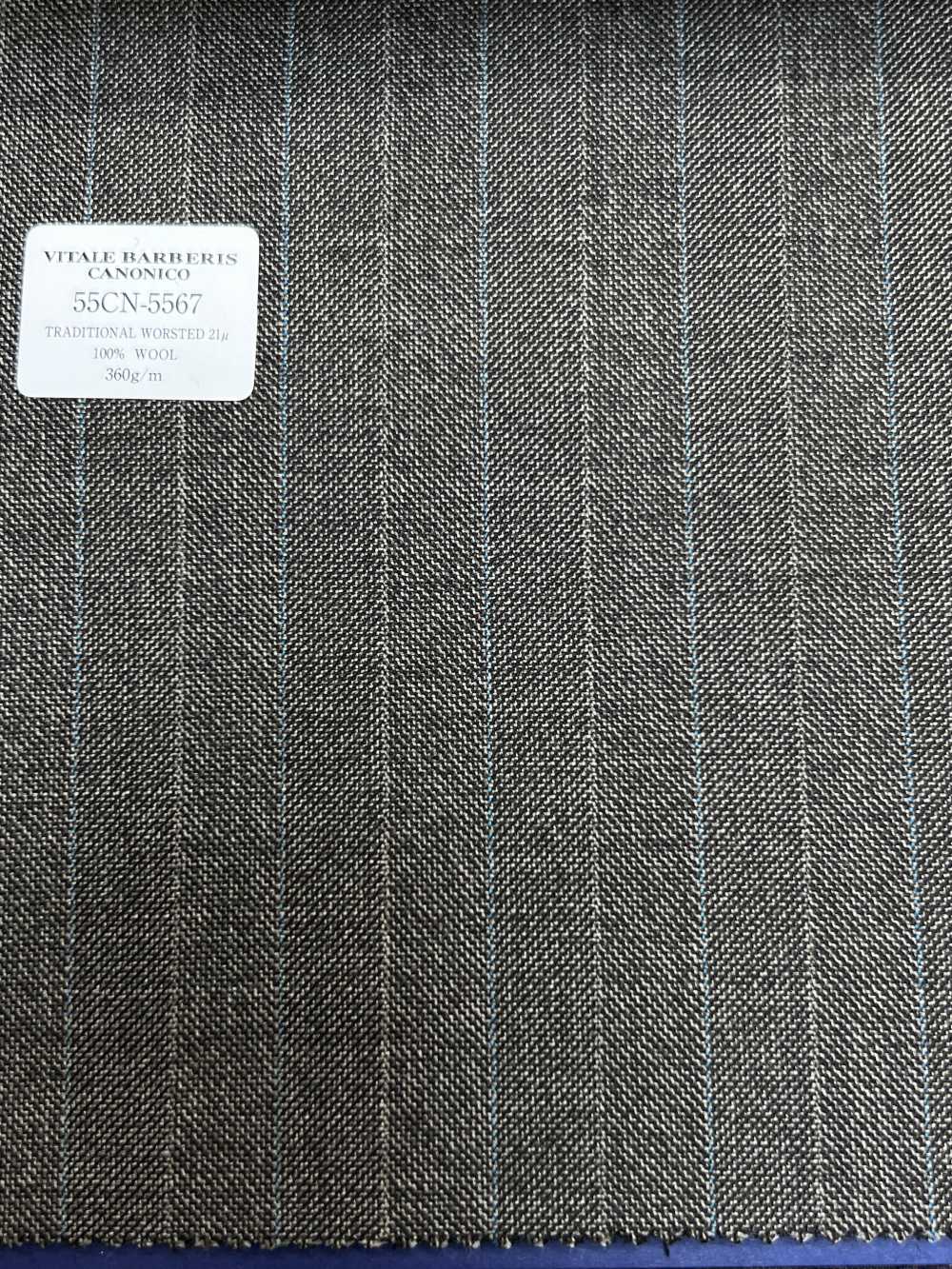 55CN5567 CANONICO(カノニコ) TRADITIONAL WORSTED 21μ ベージュ オルタネイトストライプ[生地] CANONICO(カノニコ)