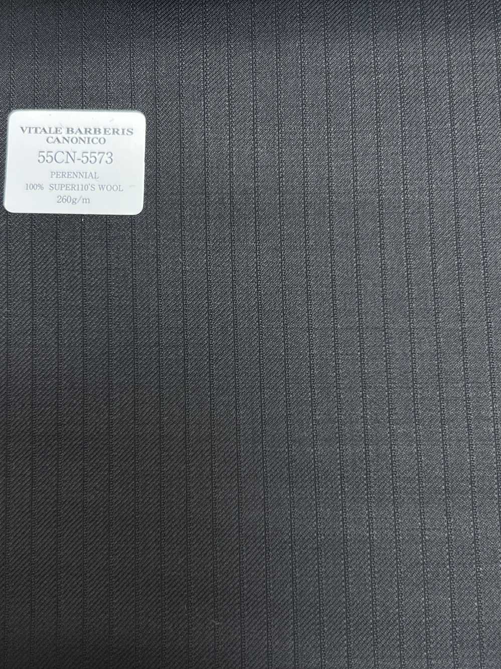 55CN5573 CANONICO(カノニコ) PERENNIAL SUPER110'S ブラック シャドーストライプ[生地] CANONICO(カノニコ)