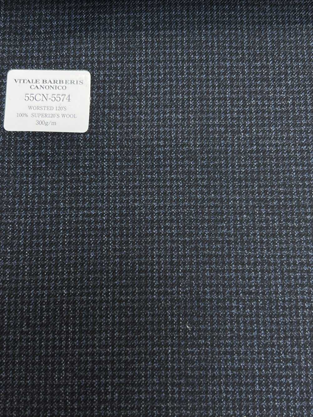 55CN5574 CANONICO(カノニコ) WORSTED 120’S ネイビー ハウンドトゥース[生地] CANONICO(カノニコ)