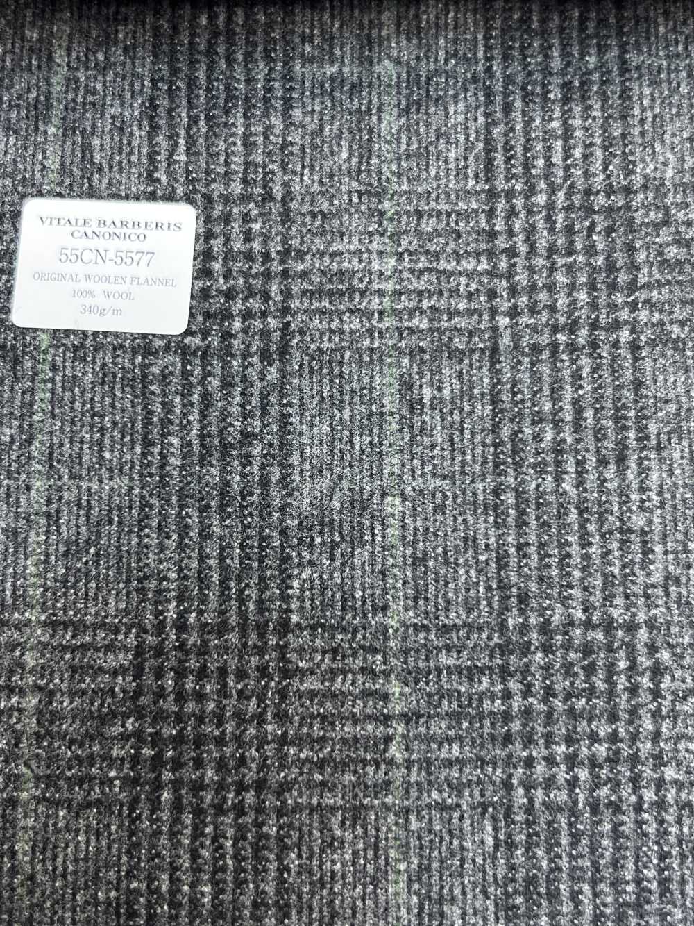 55CN5577 CANONICO(カノニコ) ORIGINAL WOOLEN FLANNEL グレー グレンチェック[生地] CANONICO(カノニコ)