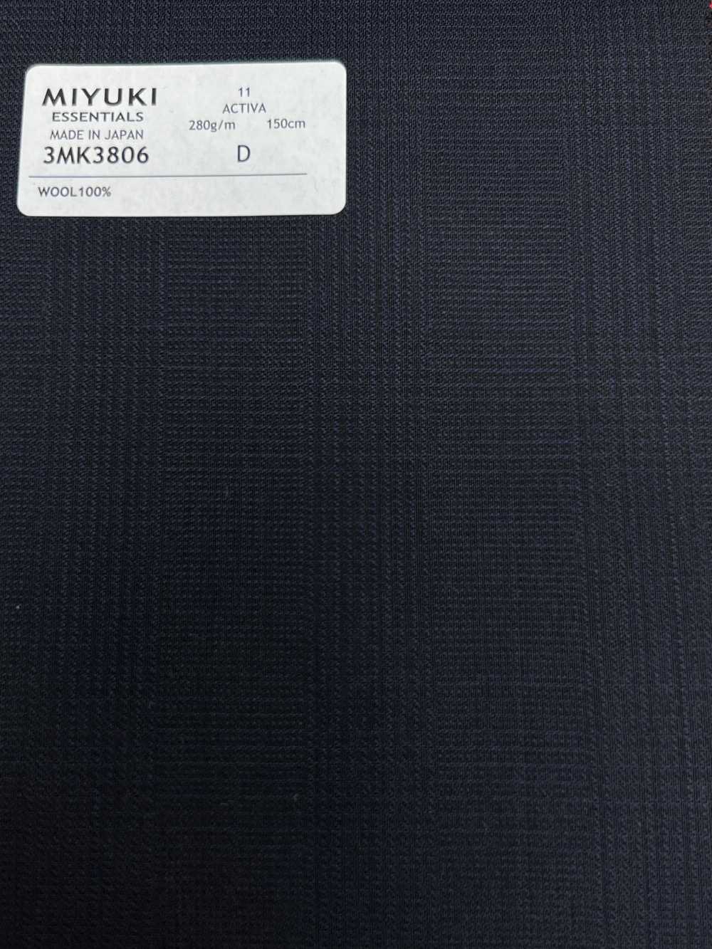 3MK3806 25AW ACTIVA(アクティバ) グレンチェック ネイビー[生地] 御幸毛織(ミユキ)