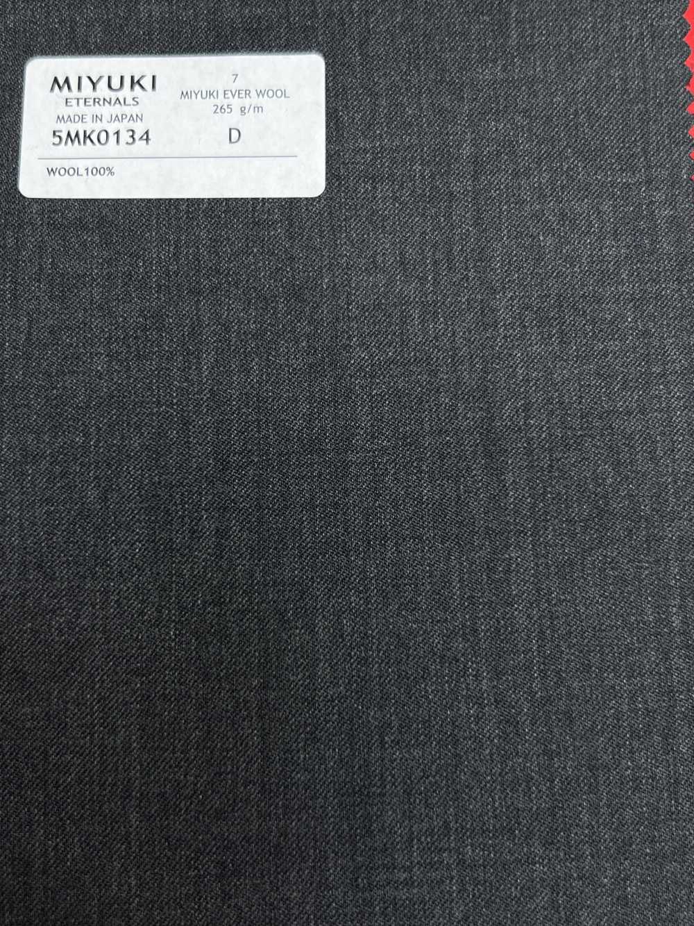 5MK0134 MIYUKI EVER WOOL（ミユキ・エバーウール） 無地 グレー[生地] 御幸毛織(ミユキ)