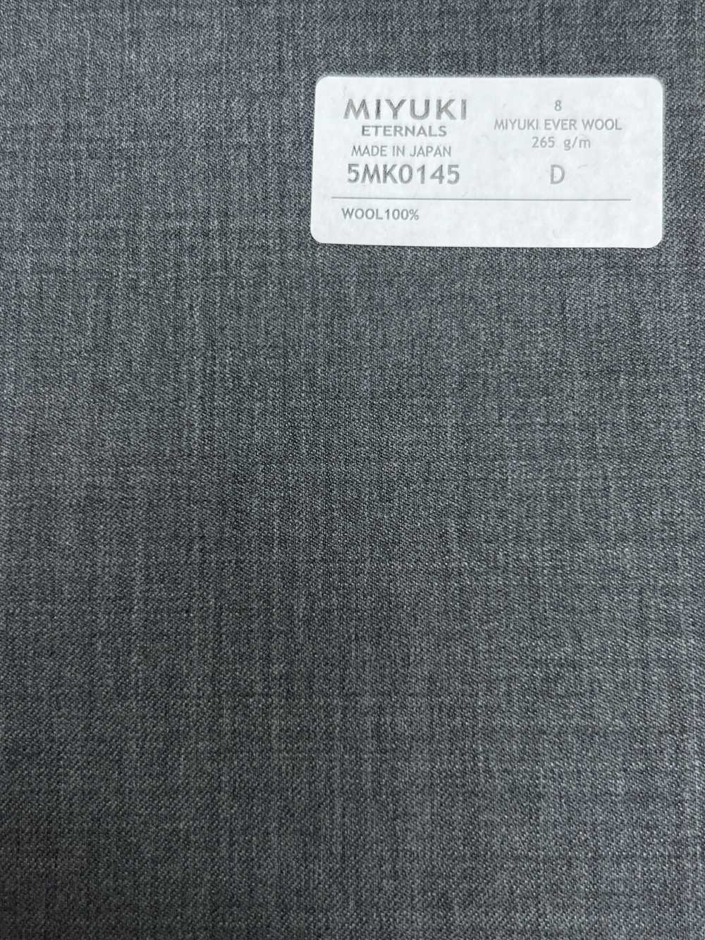 5MK0145 MIYUKI EVER WOOL（ミユキ・エバーウール） 無地 ライトグレー[生地] 御幸毛織(ミユキ)