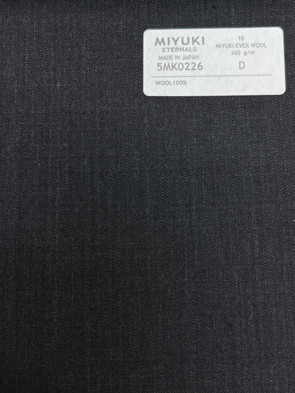 5MK0226 MIYUKI EVER WOOL（ミユキ・エバーウール） シャドーストライプ チャコールグレー[生地] 御幸毛織(ミユキ)