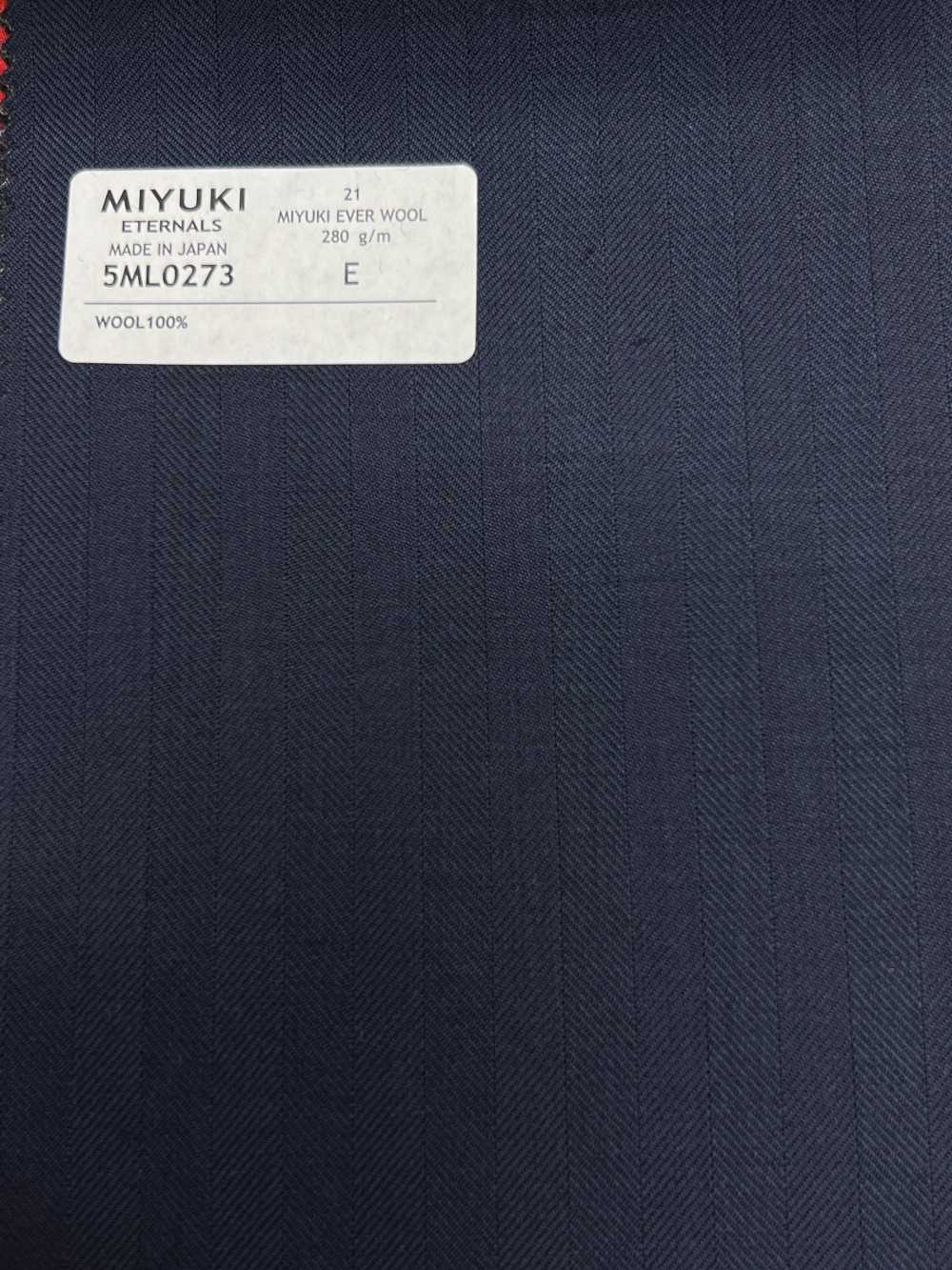 5ML0273 MIYUKI EVER WOOL（ミユキ・エバーウール） ヘリンボーン ネイビー[生地] 御幸毛織(ミユキ)