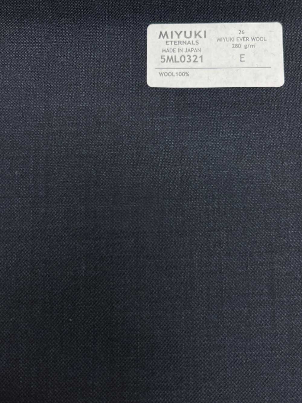 5ML0321 MIYUKI EVER WOOL（ミユキ・エバーウール） 無地 ネイビー[生地] 御幸毛織(ミユキ)