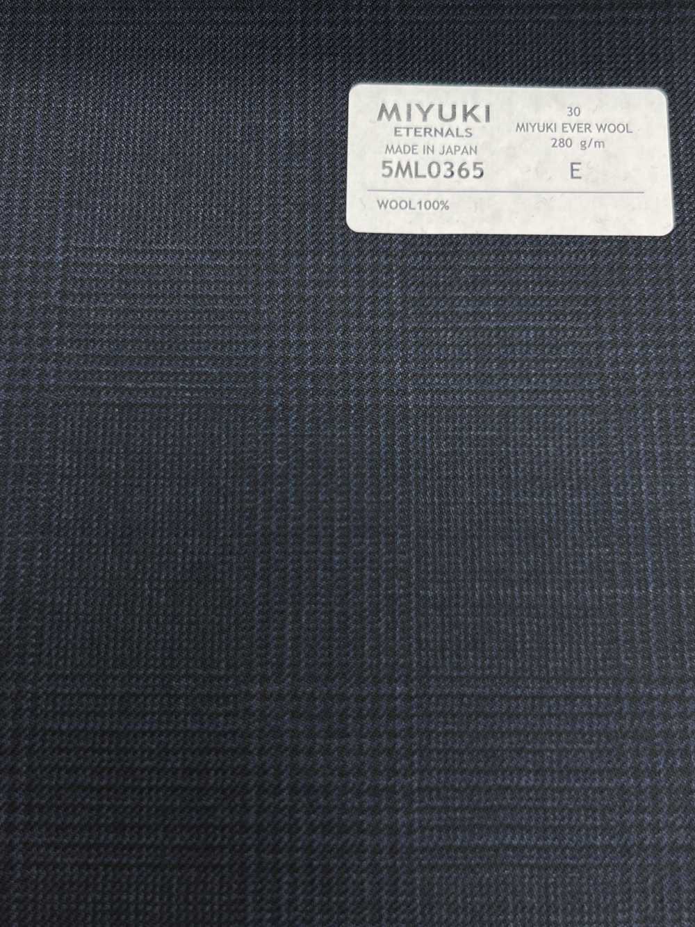 5ML0365 MIYUKI EVER WOOL（ミユキ・エバーウール） グレンチェック ネイビー[生地] 御幸毛織(ミユキ)