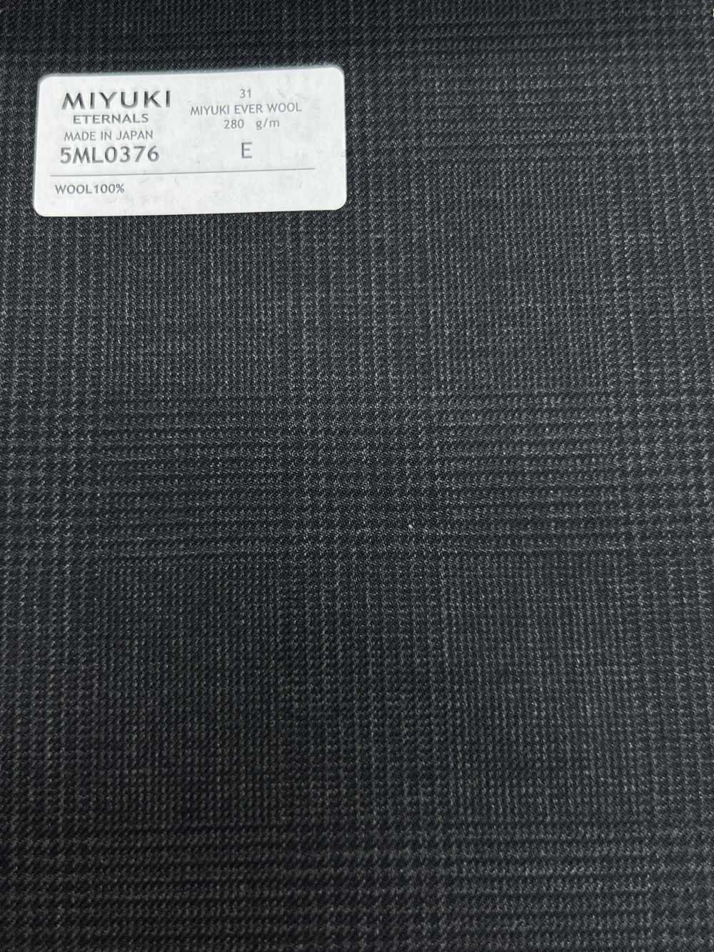 5ML0376 MIYUKI EVER WOOL（ミユキ・エバーウール） グレンチェック チャコールグレー[生地] 御幸毛織(ミユキ)