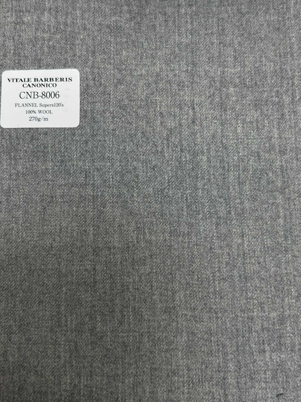 CNB8006 CANONICO(カノニコ) 定番 FLANNEL Super120's ライトグレー 無地[生地] CANONICO(カノニコ)