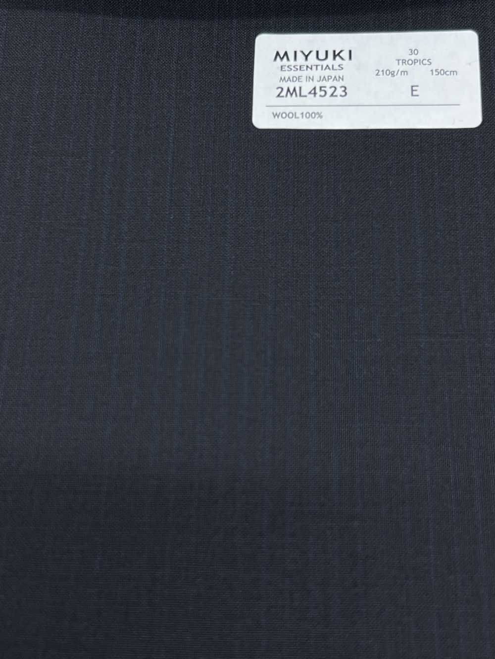2ML4523 26SS 御幸生地 MIYUKI エッセンシャルズ TROPICS 紺 ストライプ 御幸毛織(ミユキ)