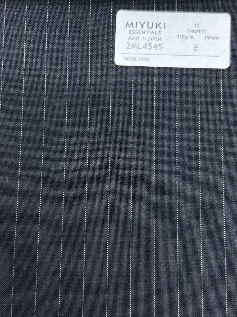 2ML4545 26SS 御幸生地 MIYUKI エッセンシャルズ TROPICS 紺 ストライプ 御幸毛織(ミユキ)