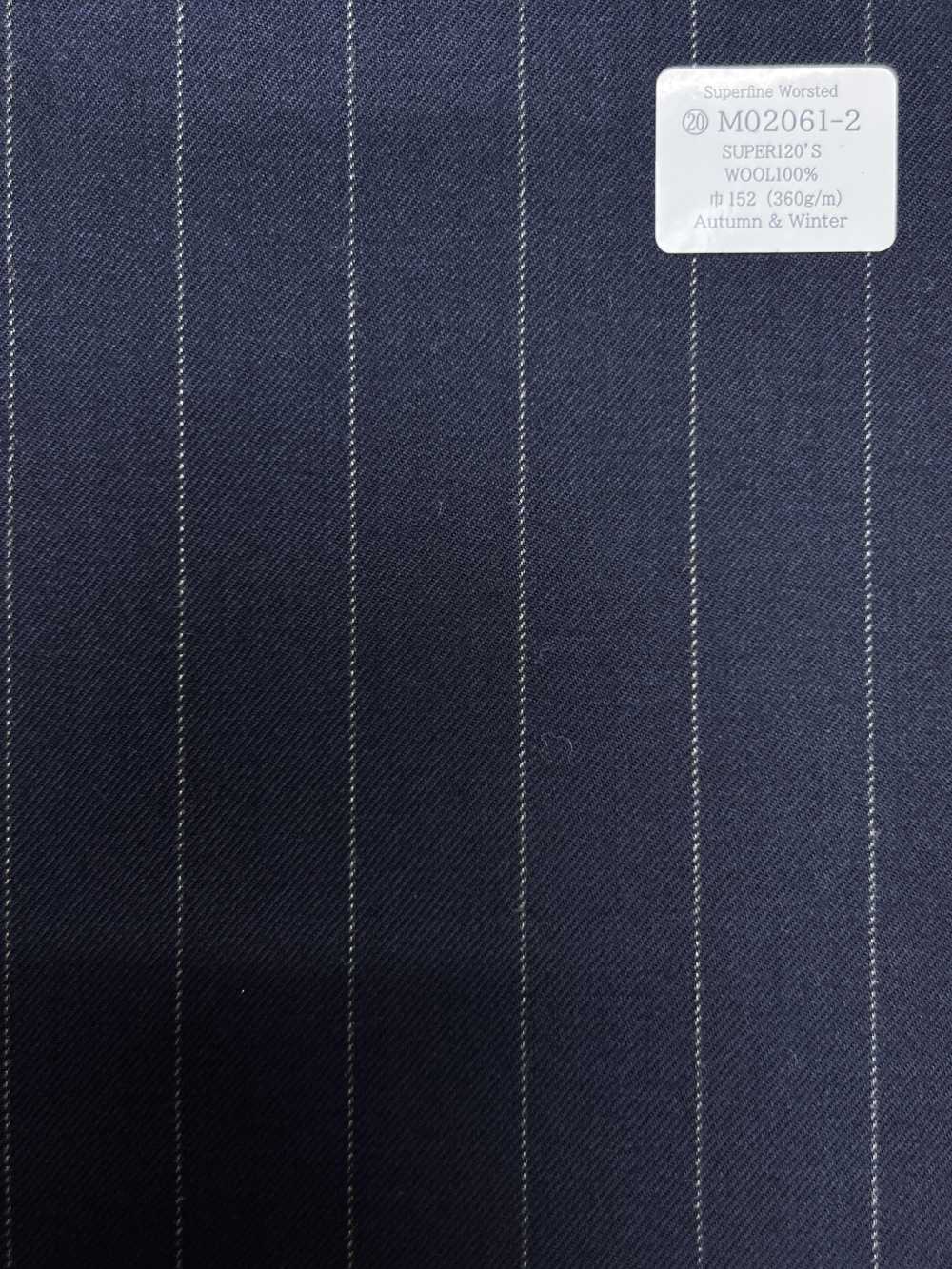 M02061-2 KUNISHIMA1850 Exclusive line 【Superfine Worsted】紺 チョークストライプ[生地] 国島株式会社