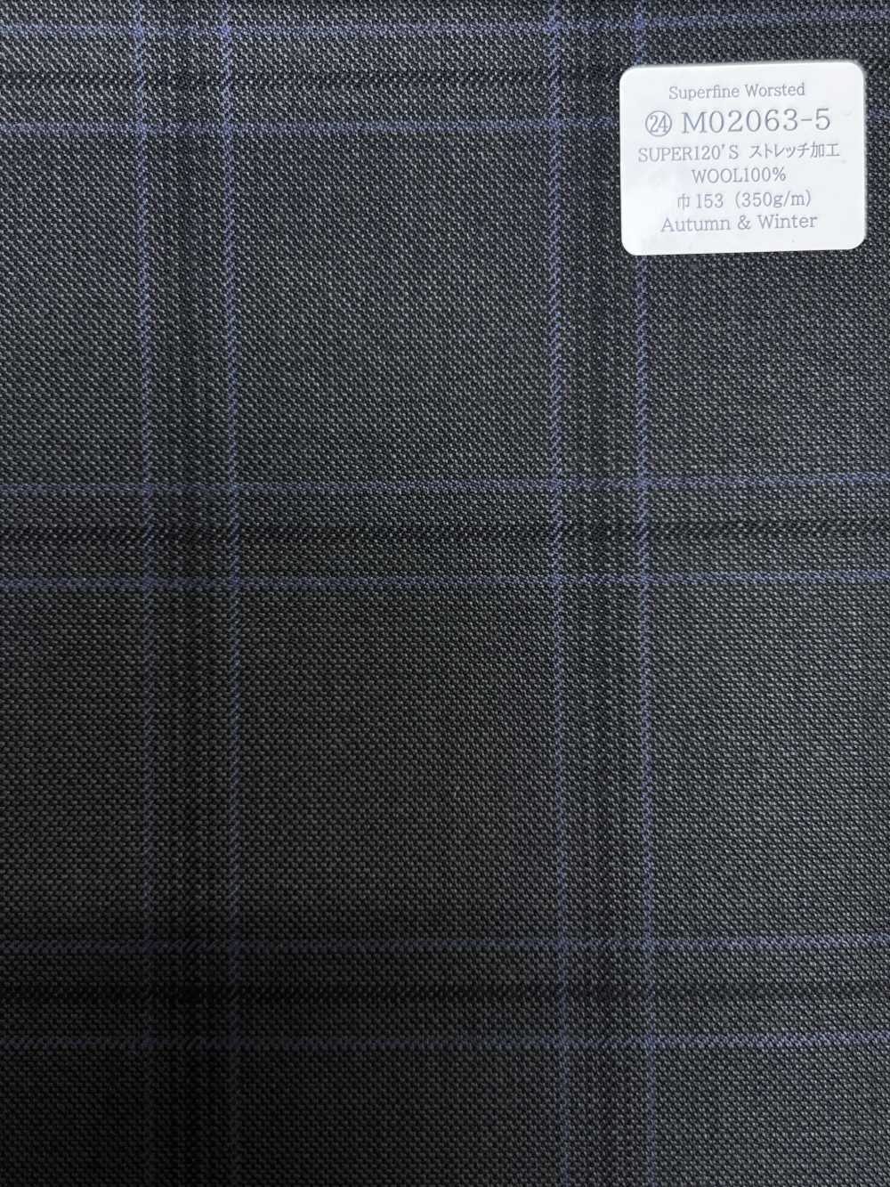 M02063-5 KUNISHIMA1850 Exclusive line 【Superfine Worsted】グレー チェック[生地] 国島株式会社