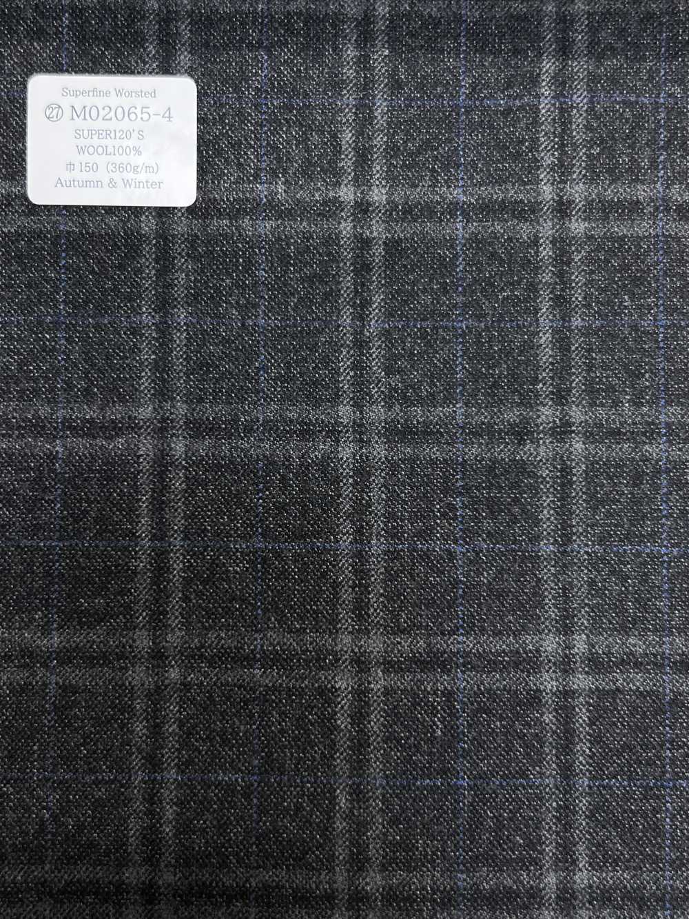 M02065-4 KUNISHIMA1850 Exclusive line 【Superfine Worsted】グレー 杢チェック[生地] 国島株式会社