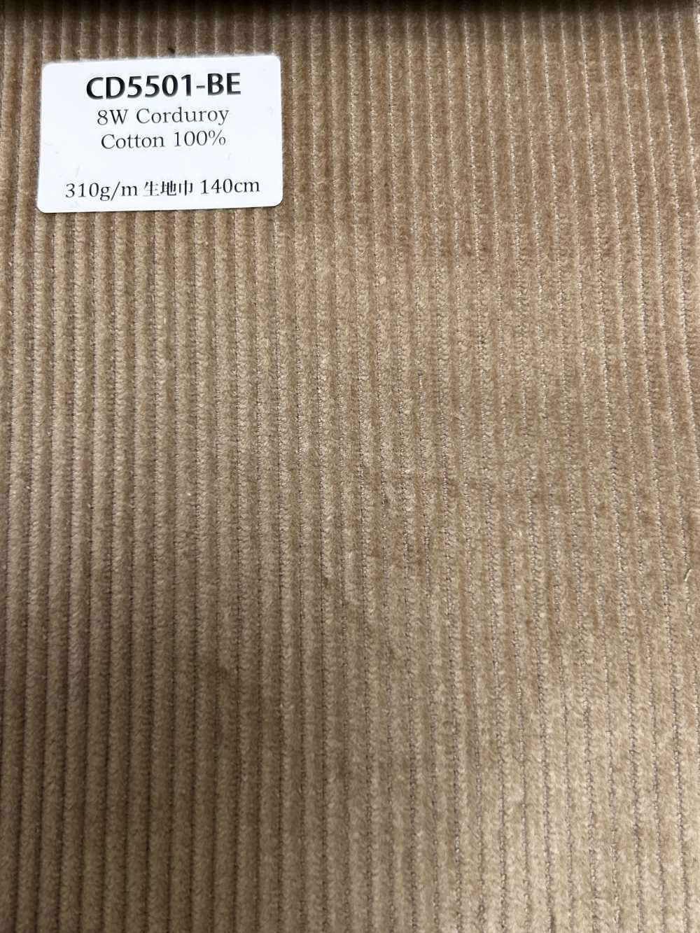 CD5501-BE 定番  国産 8W Corduroy 無地 ベージュ[生地] 細井商事株式会社