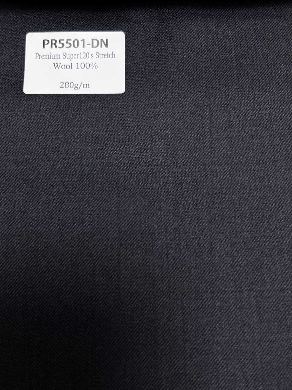 PR5501-DN 定番  国産 Premium Super120's Stretch 無地 ダークネイビー[生地] 細井商事株式会社