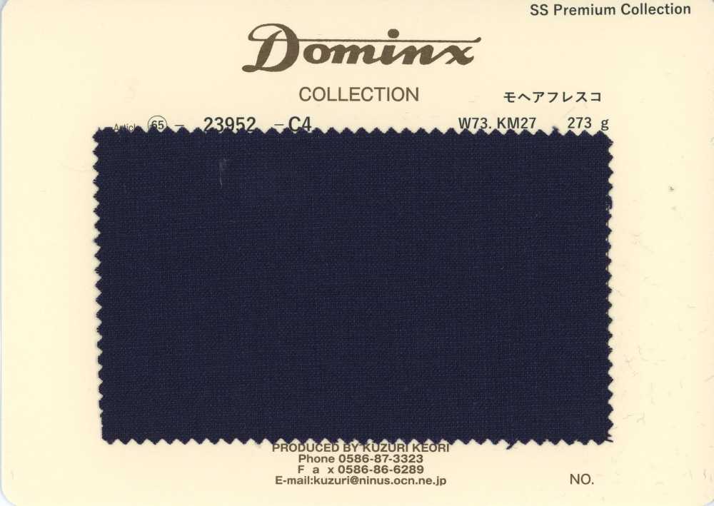 23952-C4 定番 モヘアフレスコ キッドモヘア DOMINX(ドミンクス) プレミアムコレクション 紺[生地] 葛利毛織(DOMINX)