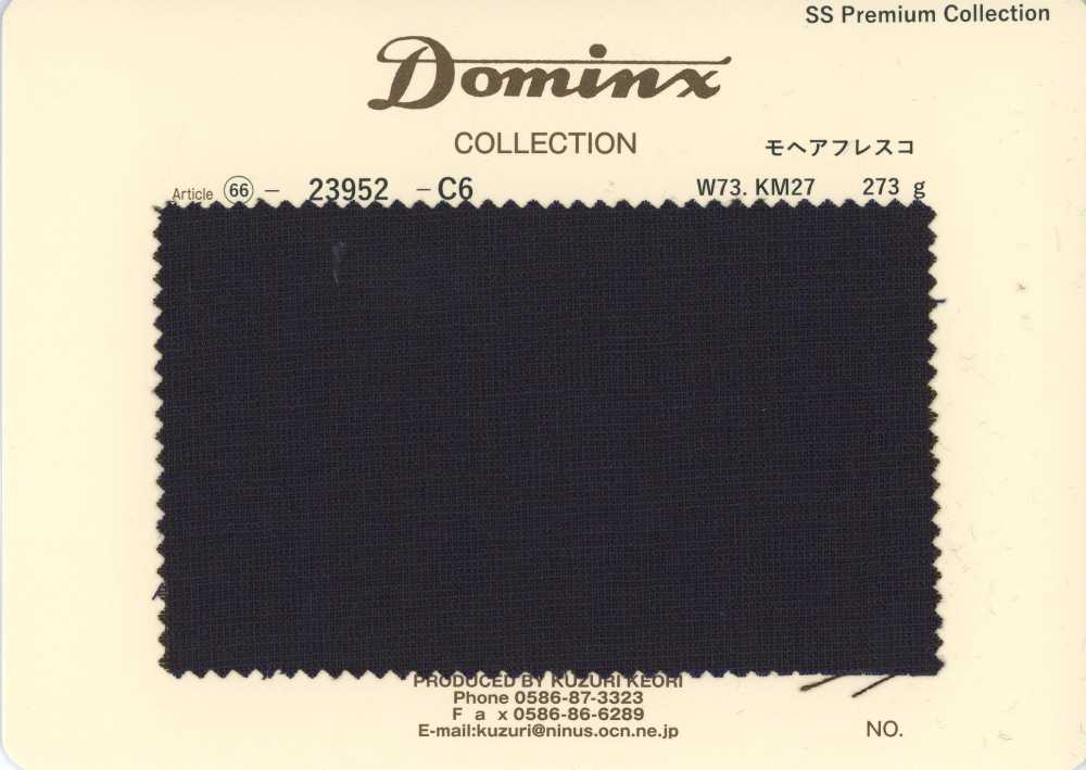 23952-C6 定番 モヘアフレスコ キッドモヘア DOMINX(ドミンクス) プレミアムコレクション チャコール[生地] 葛利毛織(DOMINX)