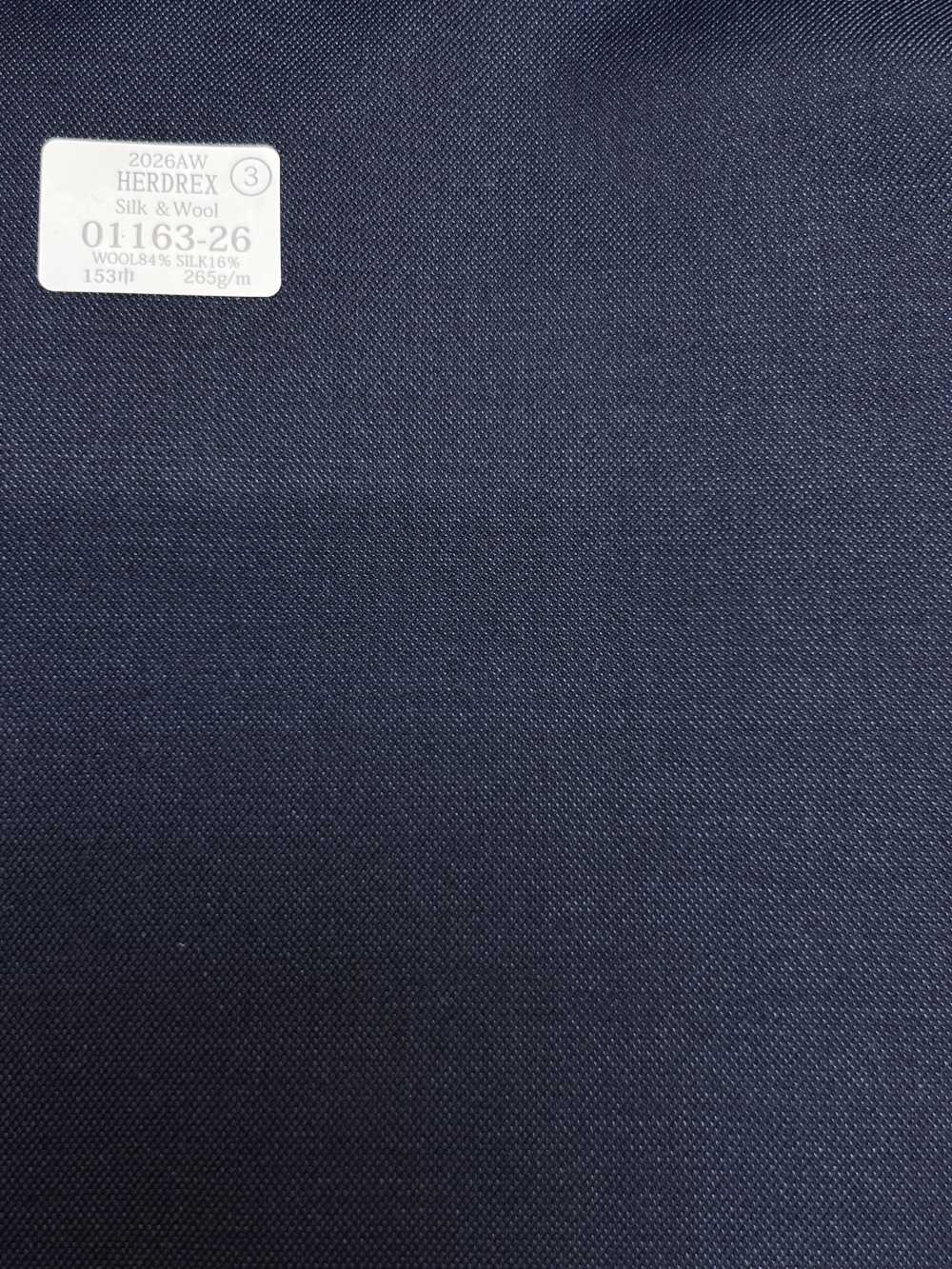 01163-26 26AW HERDREX 【Silk & Wool】 シルクアンドウール 紺 無地[生地] 国島株式会社