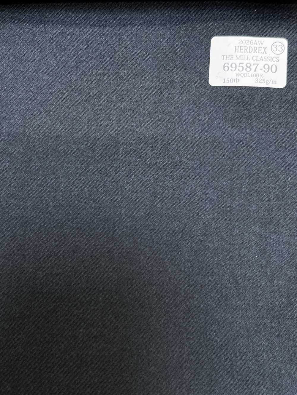 69587-90 26AW HERDREX 【THE MILL CLASSICS】 ミルクラシクス 無地 スモークグリーン[生地] 国島株式会社