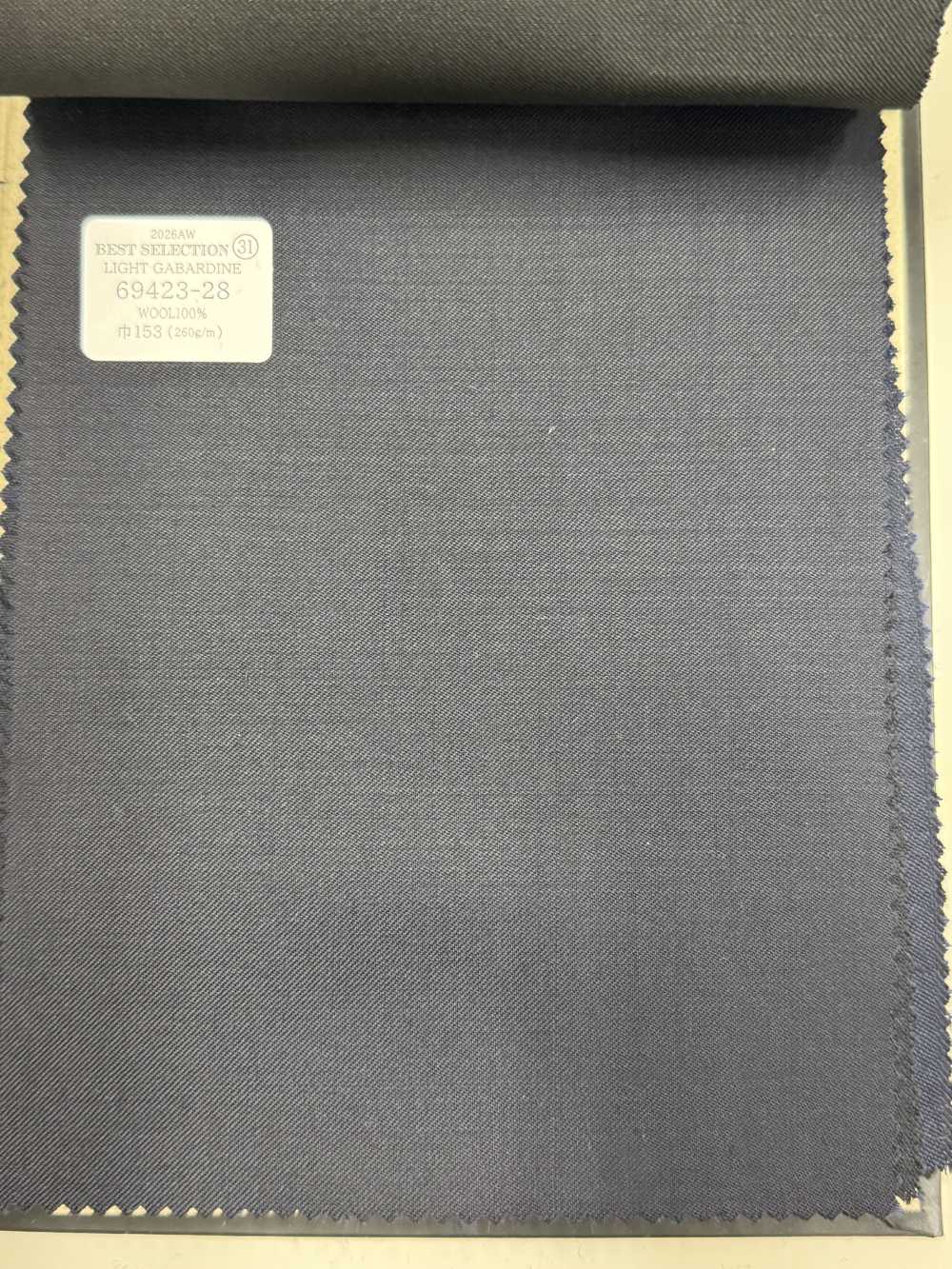 69423-28 26AW BESTSELECTION 【LIGHT GABARDINE】ライトギャバジン 濃紺 無地[生地] 国島株式会社