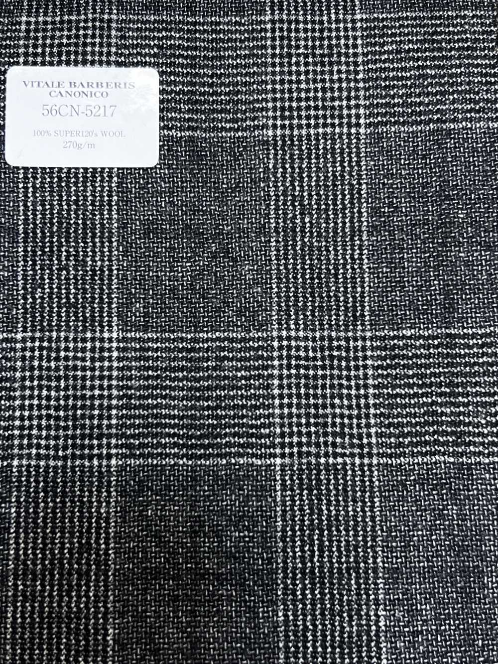 56CN5217 CANONICO(カノニコ) FLANNEL CLASSICS ブラック グレンチェック[生地] CANONICO(カノニコ)