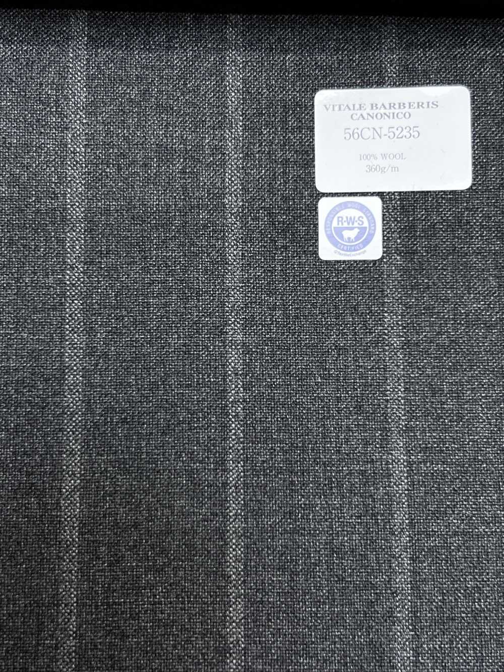 56CN5235 CANONICO(カノニコ) RWS TRADITIONAL WORSTED 21 グレー ストライプ[生地] CANONICO(カノニコ)