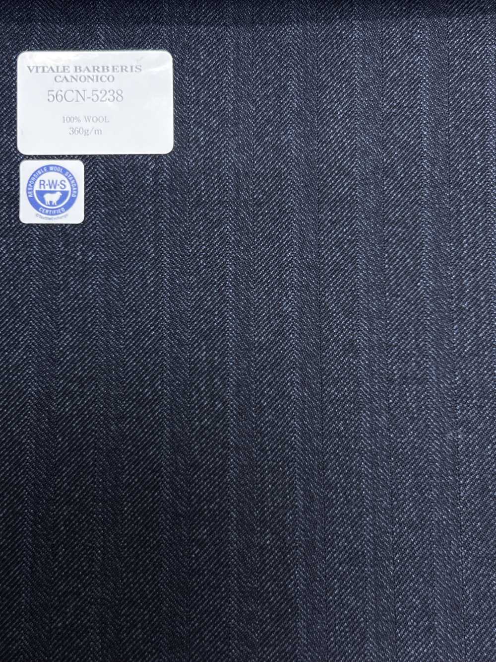 56CN5238 CANONICO(カノニコ) RWS TRADITIONAL WORSTED 21 濃紺 ストライプ[生地] CANONICO(カノニコ)